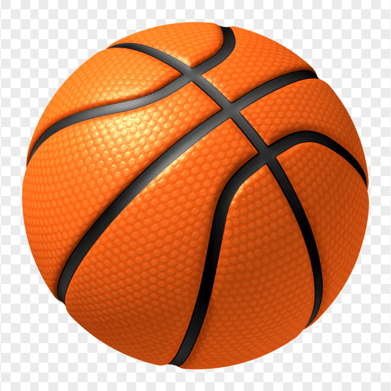 A detailed Custom Basketball (Ball) featuring a textured orange surface and black lines.